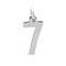 12 Pack: Sterling Silver Number Charm by Bead Landing™